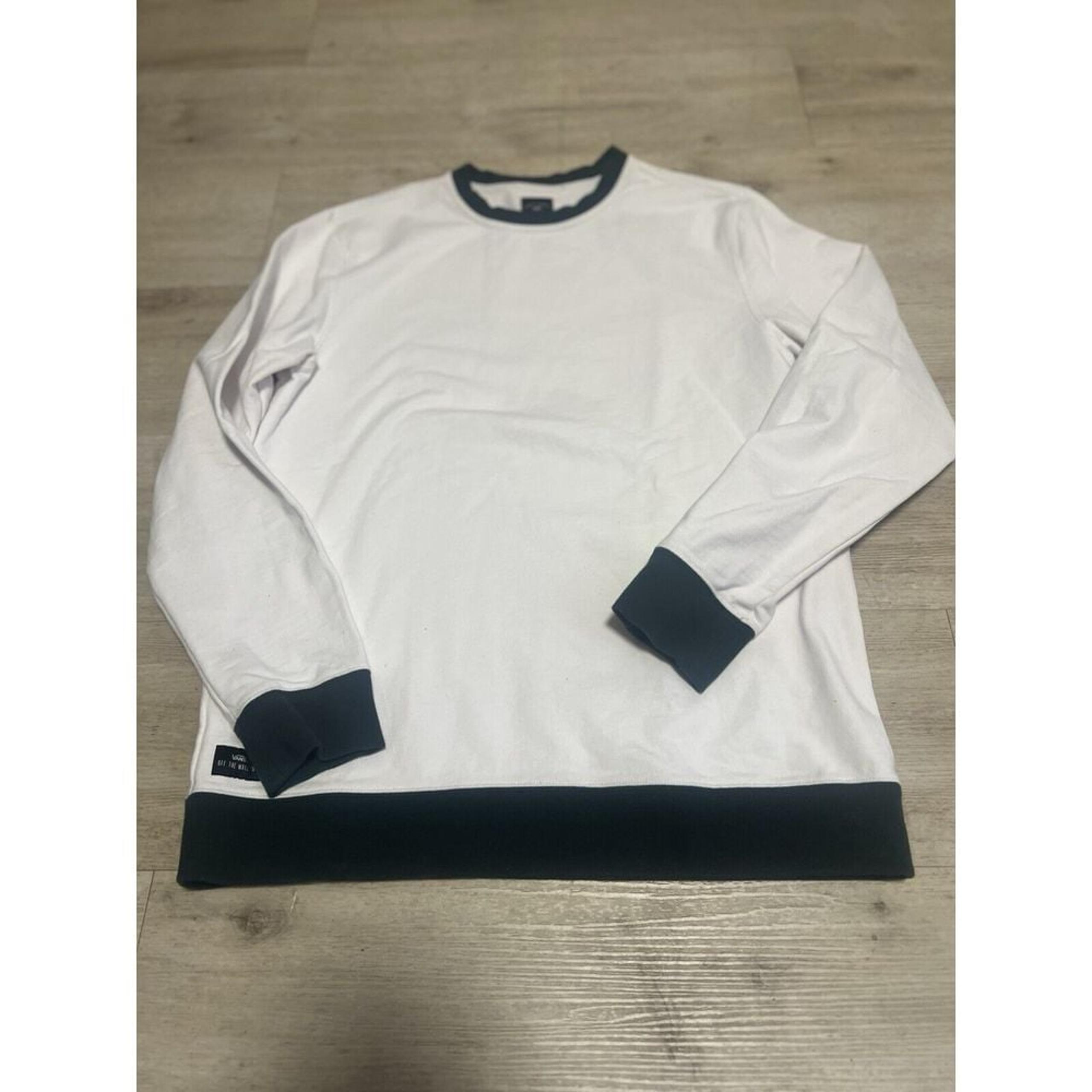 Vans Gilbert Crocket Sweatshirt Pullover Size Large Mens White Green Warped Tour