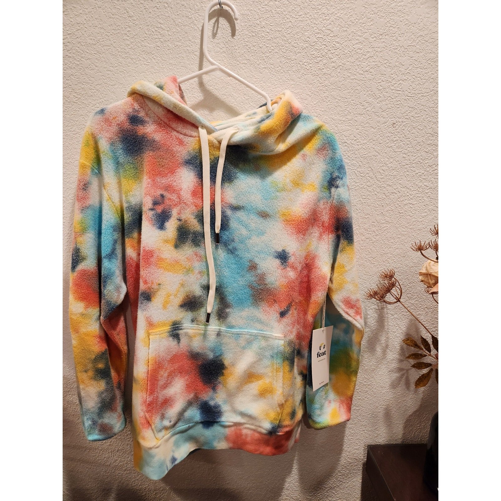 Feat BlanketBlend Hoodie S/small Pastel Pebble unisex tie dye colorful