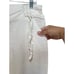 Athleta Linen Wide Leg Pants Women Medium White Elastic Waist Y2K Vintage Beachy