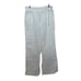 Athleta Linen Wide Leg Pants Women Medium White Elastic Waist Y2K Vintage Beachy