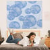 Blue Preppy Trendy Retro Disco Ball Aesthetic Tapestry Wall Hanging Room Decor