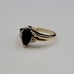 14k Marquise Onyx & 2 Diamonds Ladies Yellow Gold Ring Size 6.5