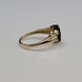 14k Marquise Onyx & 2 Diamonds Ladies Yellow Gold Ring Size 6.5