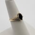 14k Marquise Onyx & 2 Diamonds Ladies Yellow Gold Ring Size 6.5