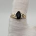 14k Marquise Onyx & 2 Diamonds Ladies Yellow Gold Ring Size 6.5