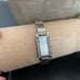 Bulova Vintage Stainless Steel Crystal Dial Rectangle bracelet 50s-80s Watch Sil