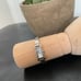 Bulova Vintage Stainless Steel Crystal Dial Rectangle bracelet 50s-80s Watch Sil