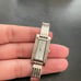 Bulova Vintage Stainless Steel Crystal Dial Rectangle bracelet 50s-80s Watch Sil