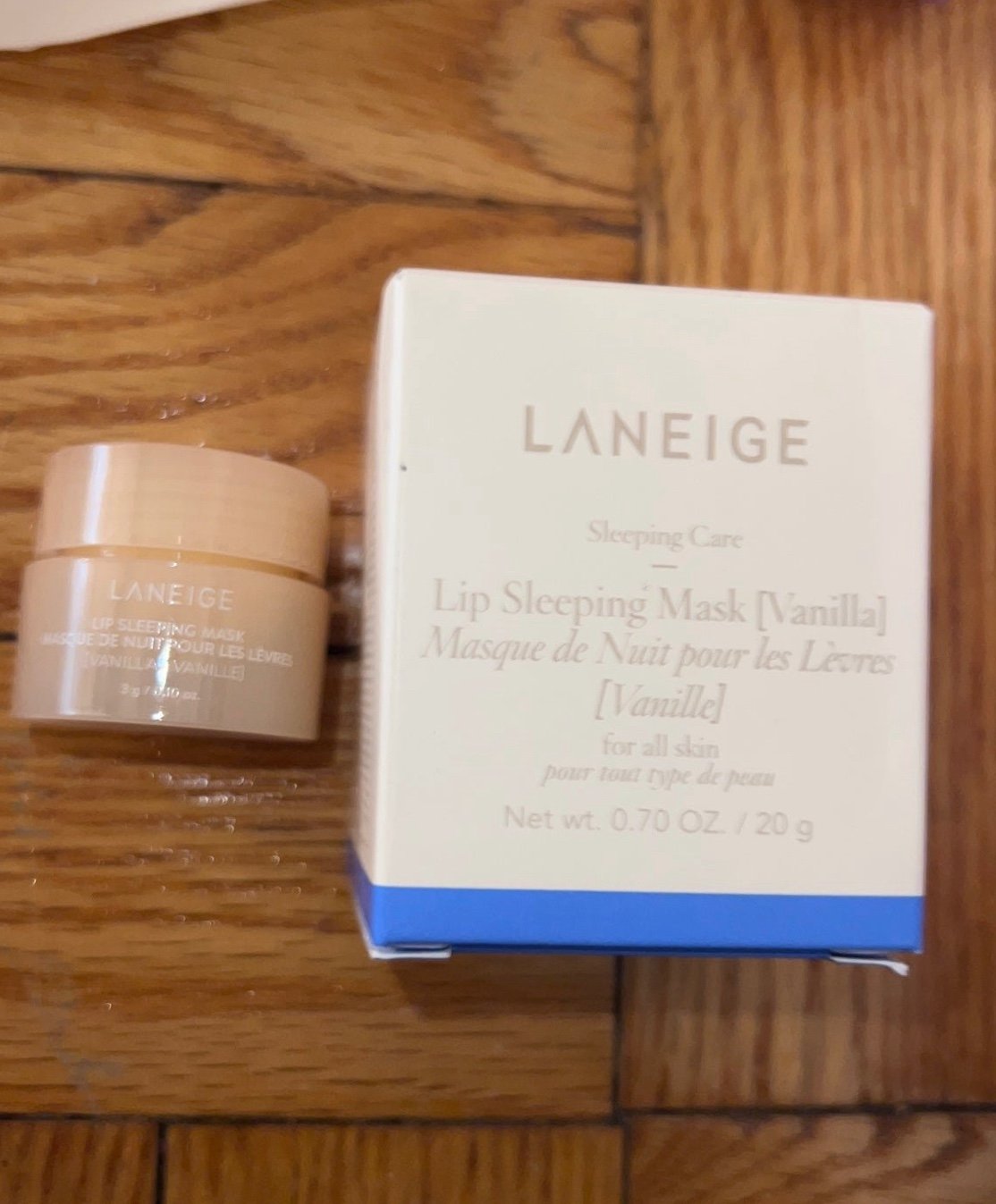 SET OF 2!!! VANILLA 3g + 20g RARE LANEIGE lip mask