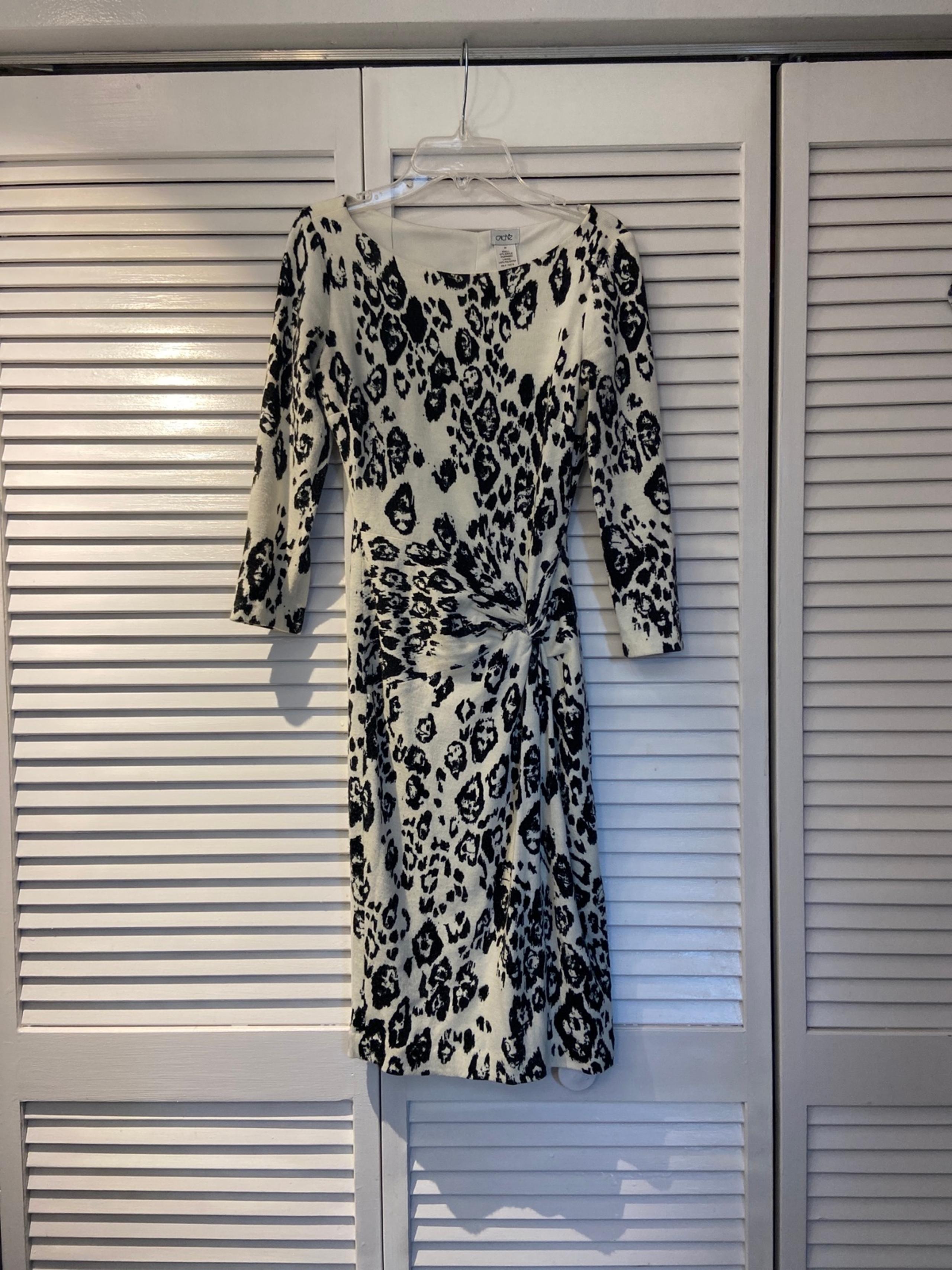 XS Cache Snow Leopard Sweater Dress