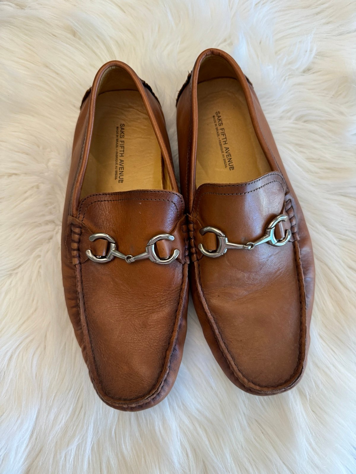 SAKS fifth Avenue leather loafers size 10m
