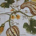 Williams Sonoma 4 pc set Botanical Pumpkin and Gourd Print Napkins White Green