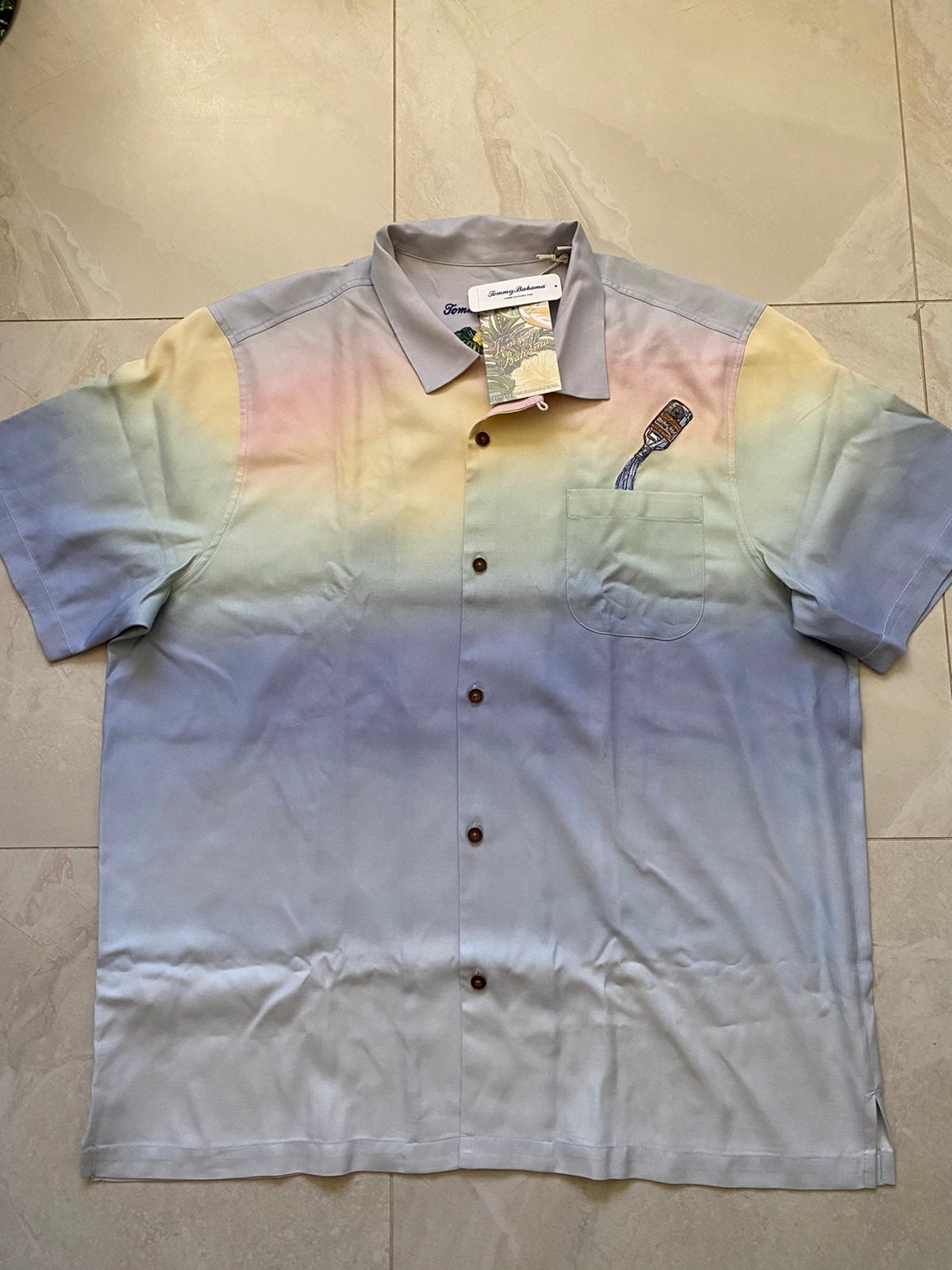 Tommy bahama liquid sunshine collector edition button shirt men 2xl 399/500