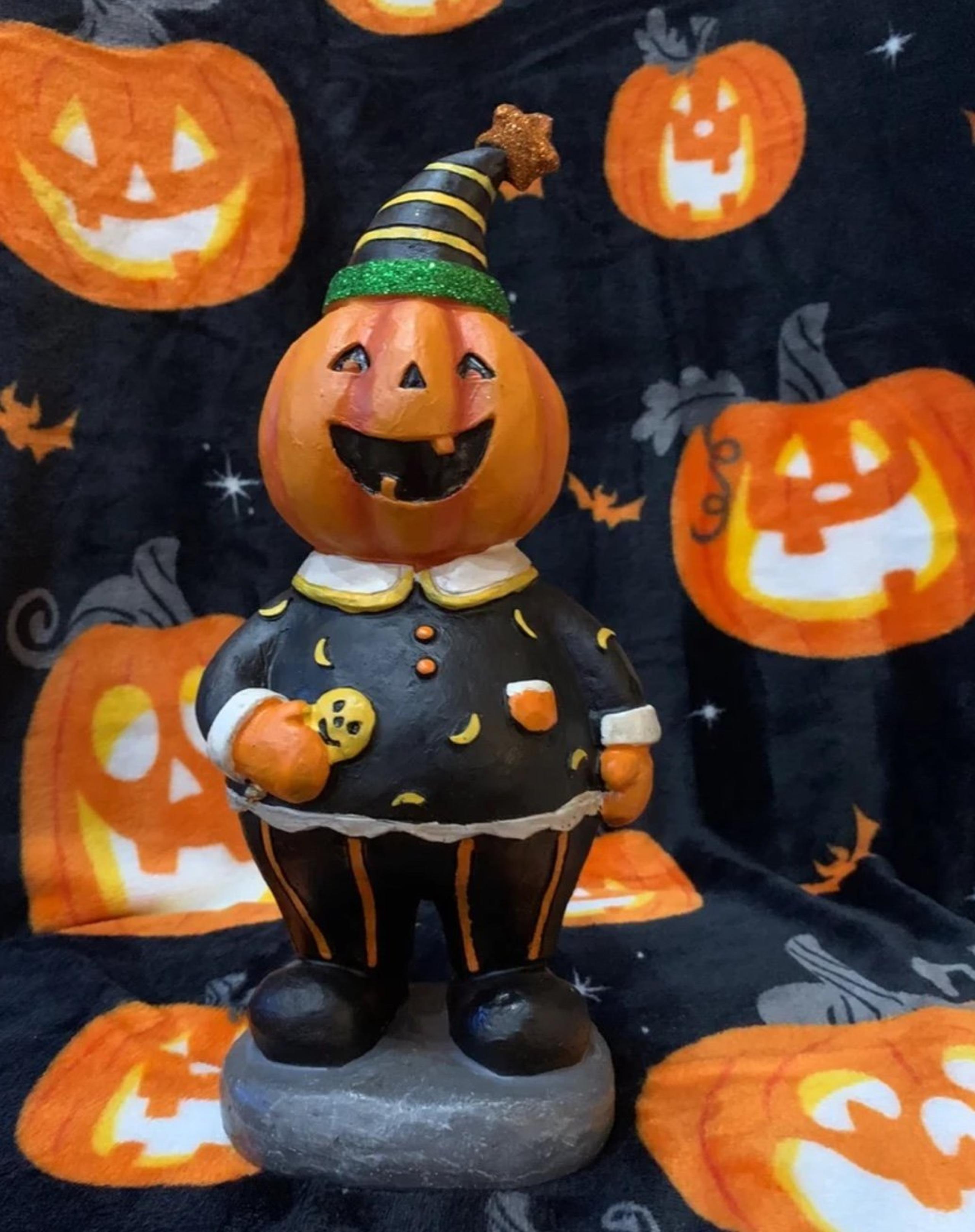 Vintage inspired Halloween Pumpkin Figurine