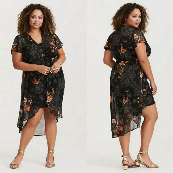 Torrid Chiffon High Low See Through Kimono
