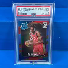 OG ANUNOBY 2017 Donruss Optic Rated Rookie RED SP /99 Toronto Raptors PSA 9