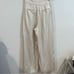 Aritzia Le Fou Wilfred high rise wide leg white linen blend pants size 4