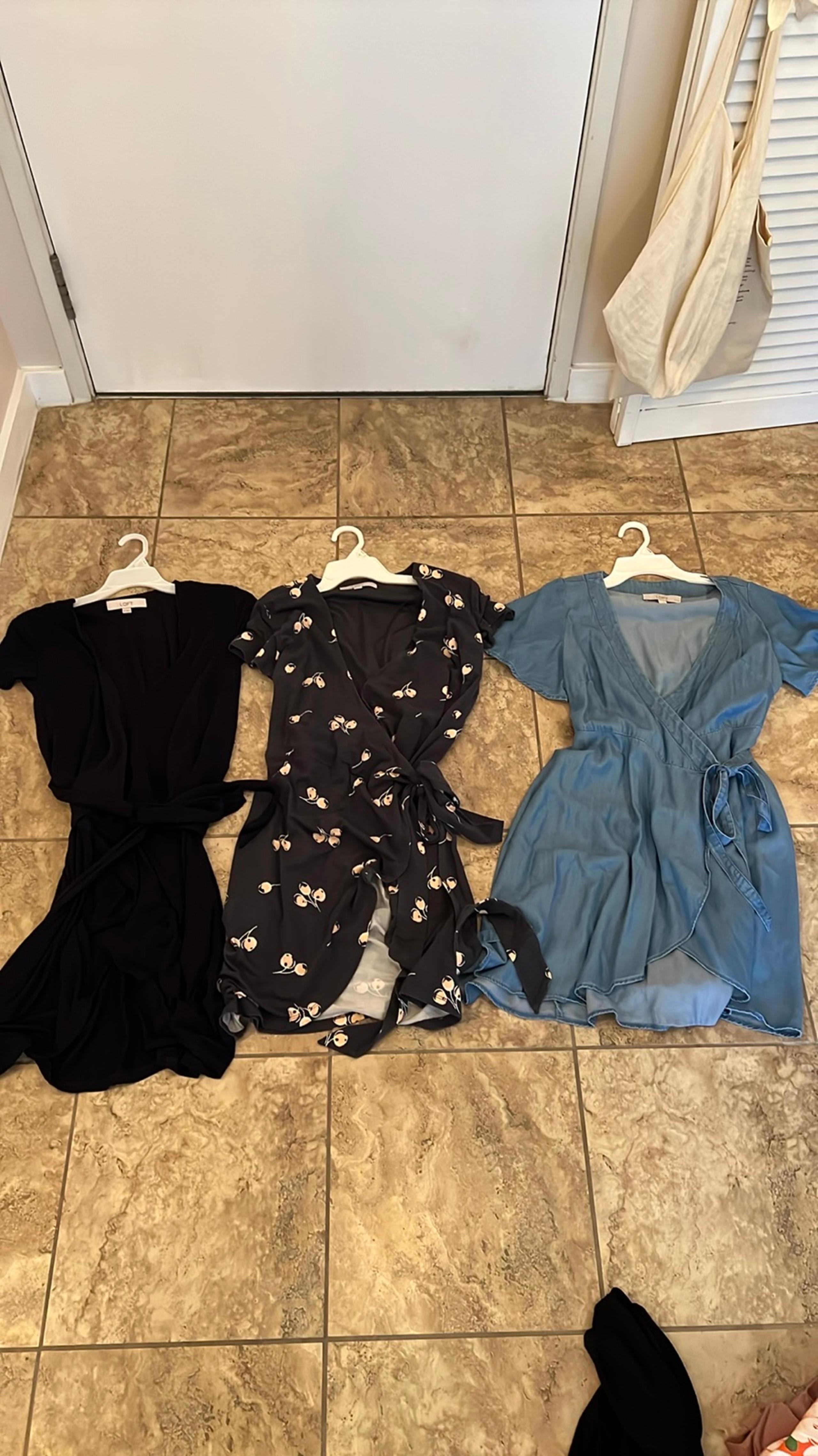 Lot of 3 loft wrap dresses XS