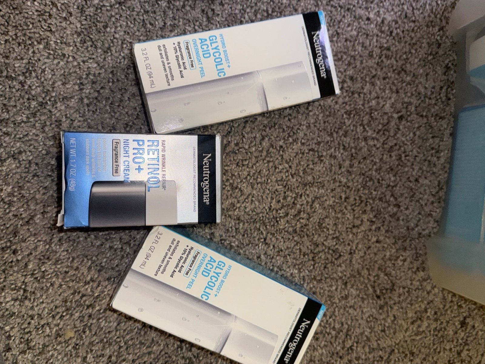 Neutrogena glycolic acid x2 and pro+ night cream