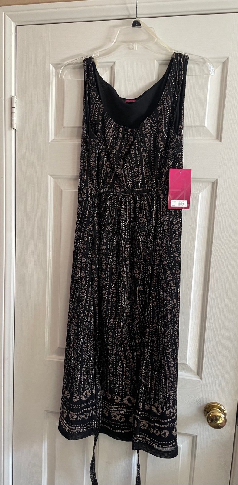 212 Collection Women’s Black/Grey Nylon/Polyester Dress - Sz L