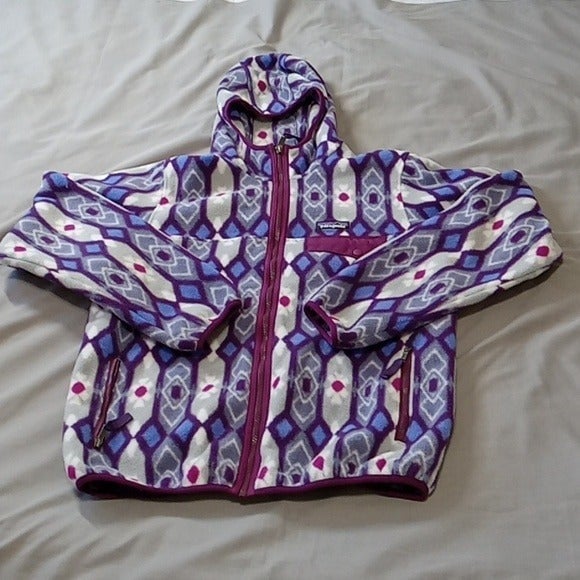 PATAGONIA Women Jacket Sweater Preowned LARGE HOODIE HOODY SYNCHILLA