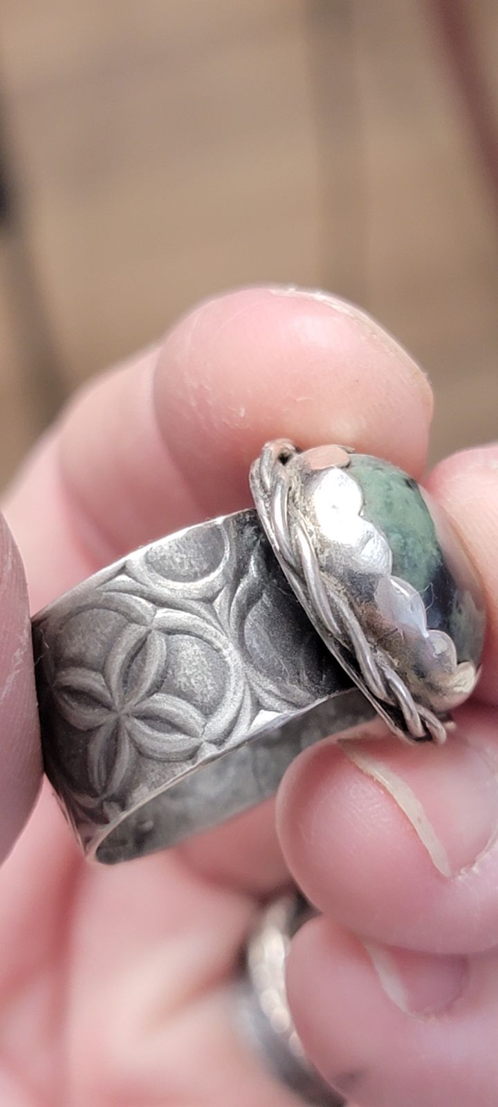 New Sterling Silver Kambaba Jasper ring
