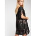 NEW Free People Barcelona plaid Mini Dress Size L metallic black