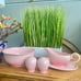 RARE MIKASA SPRING HIBISCUS-SET OF 5.Serving bowl,salt&pepper,gravy boat/saucer