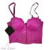 Baby Phat NWT Womens XS Pink Lace Bralette Bustier