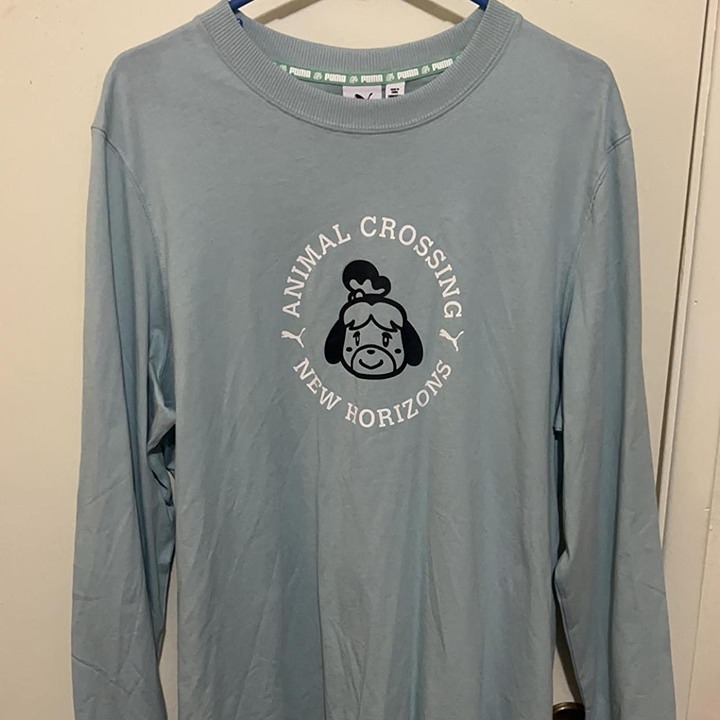 Animal Crossing New Horizons ACNH Blue Long Sleeve Graphic T Shirt