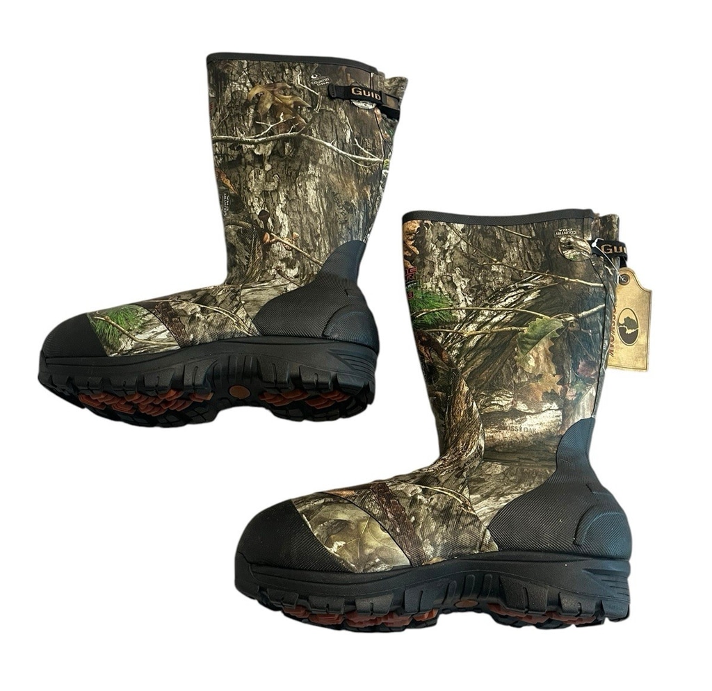 Mossy Oak Boot Guide Gear Mens 12 Camo Mid Calf Mudder Water Proof Ortholite NEW