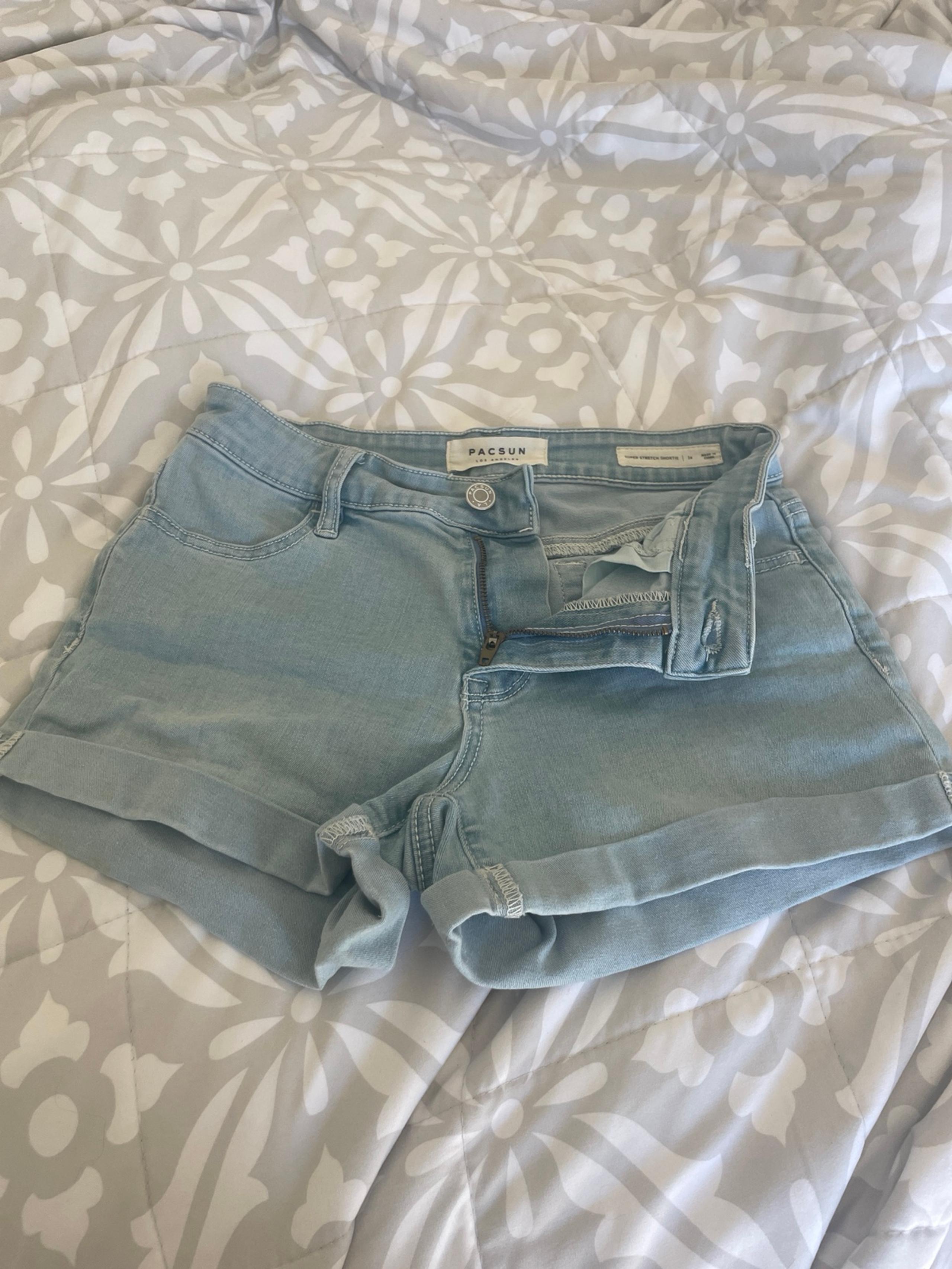 Light blue stretchy pacsun micro shorts 24