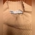 ZARA Crochet Tonal Ruffle Long Bell Sleeves Knit Sweater in Cream Size Large