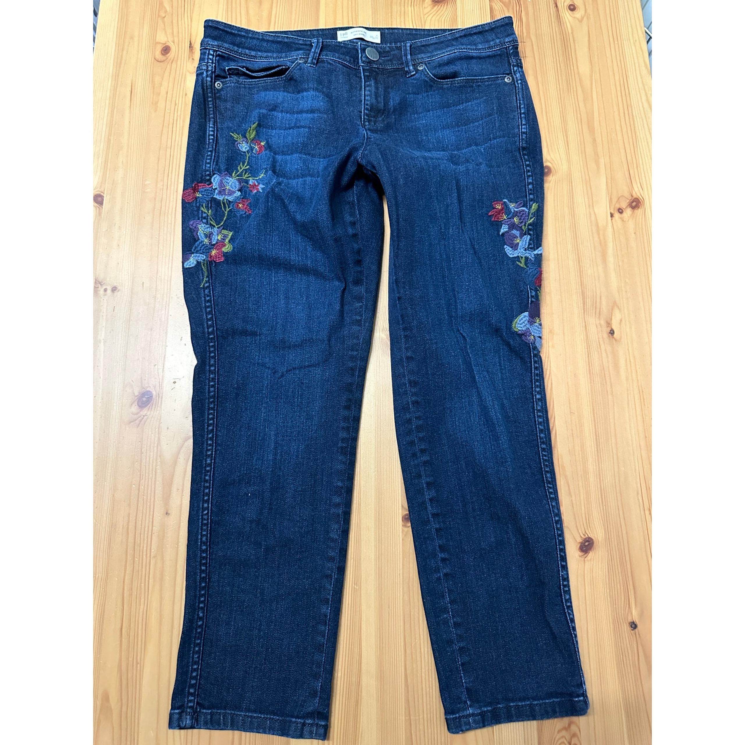 J.Jill Womens Slim Ankle Denim Jeans Size 8 Petite