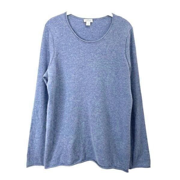 Sundance 100% cashmere crew neck sweater Sz L baby blue super soft