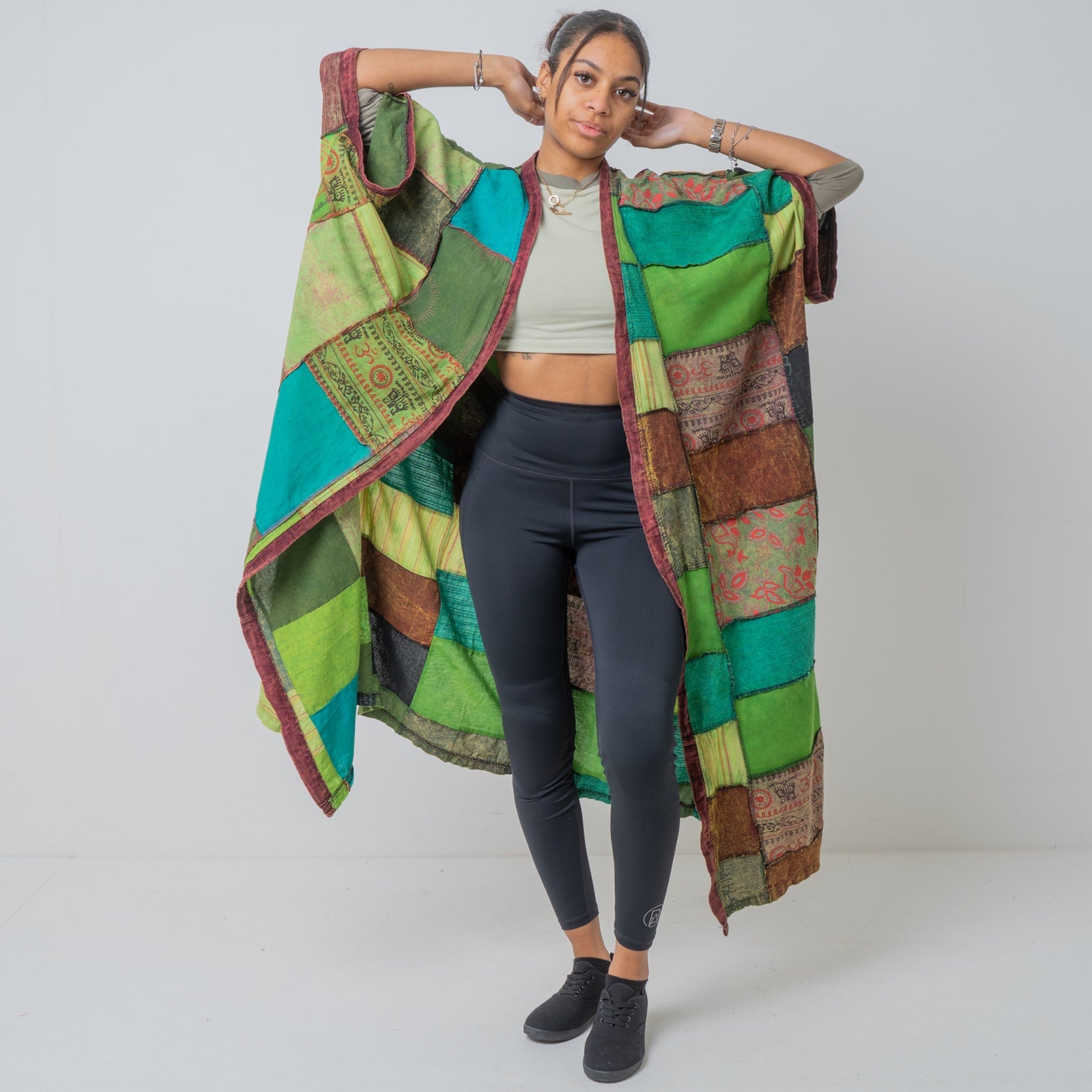 Cypress Tiedye Kimono Duster Plus Size Beach Coverup Holidays Festival Tribal