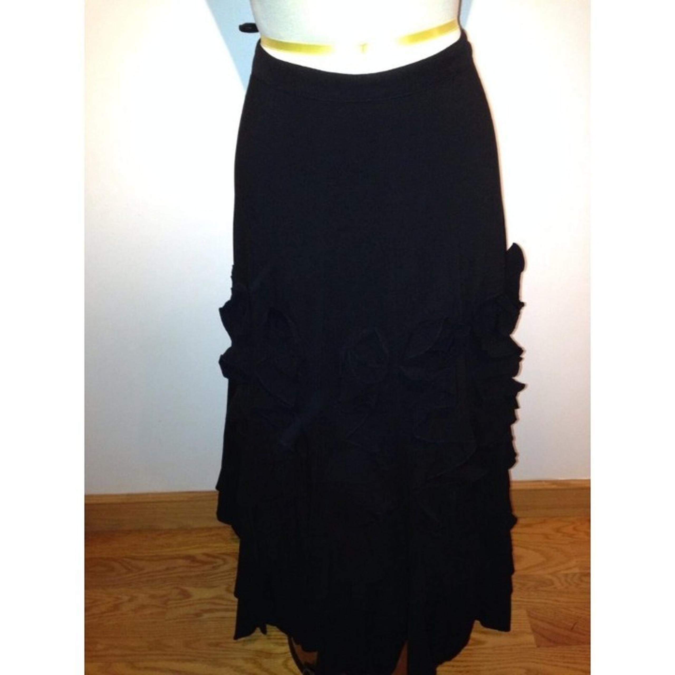 Black Plus Size Skirt XXL With Floral