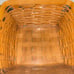 Vintage Longaberger 1998 Large Picnic Basket w/ Green Ruffle Liner Plastic liner