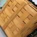Vintage Longaberger 1998 Large Picnic Basket w/ Green Ruffle Liner Plastic liner