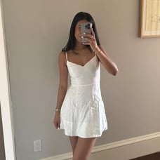 Reformation Holt Linen Dress in White 10