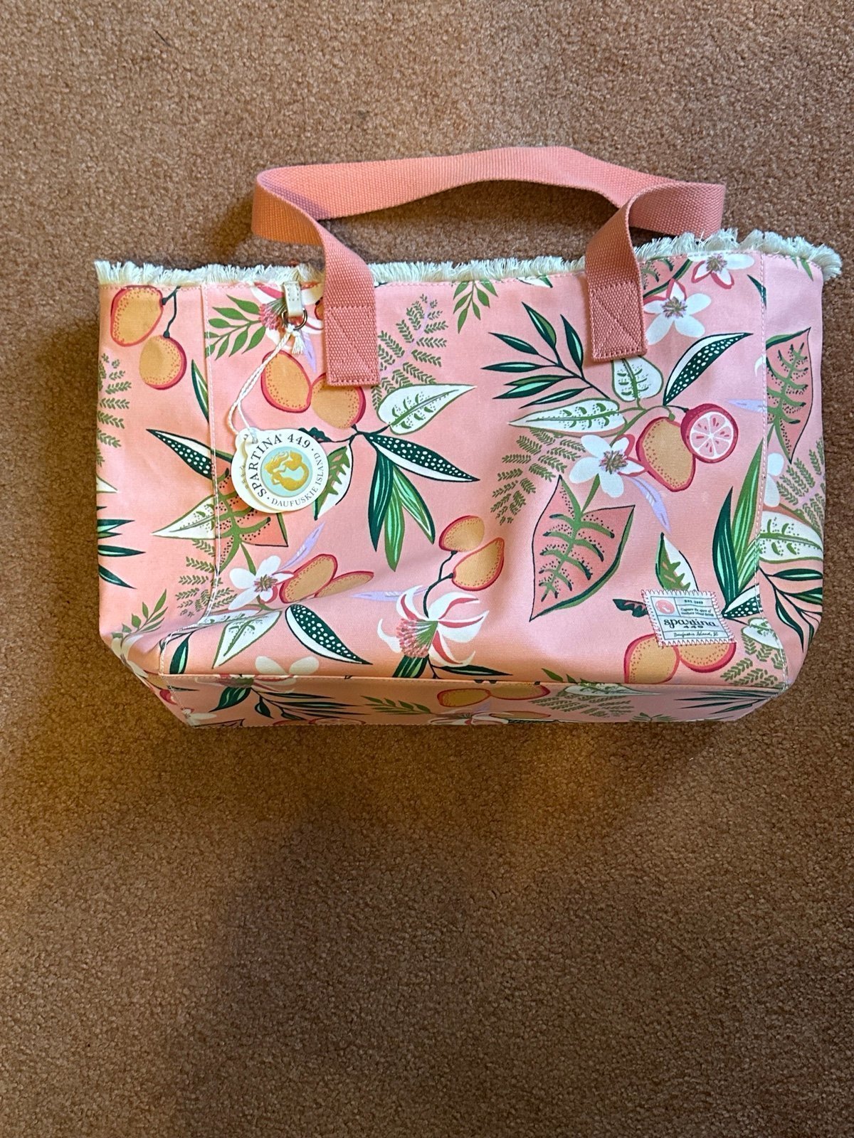 Spartina Tote Pink Lemonade Beach bag