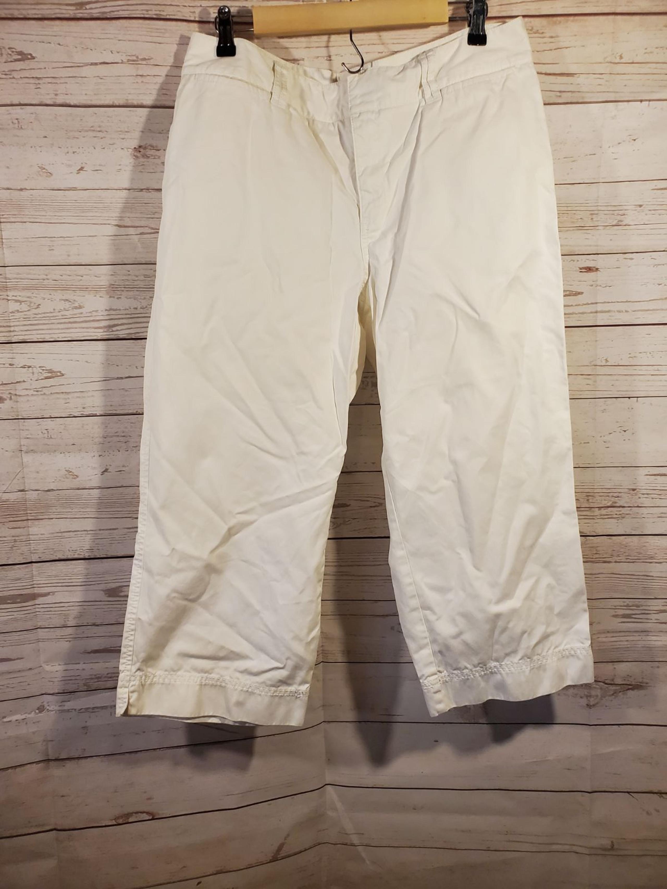 Eddie Bauer Sz 14 White Cropped Pants