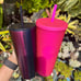 Starbucks Pink Studded & Stainless Steel
