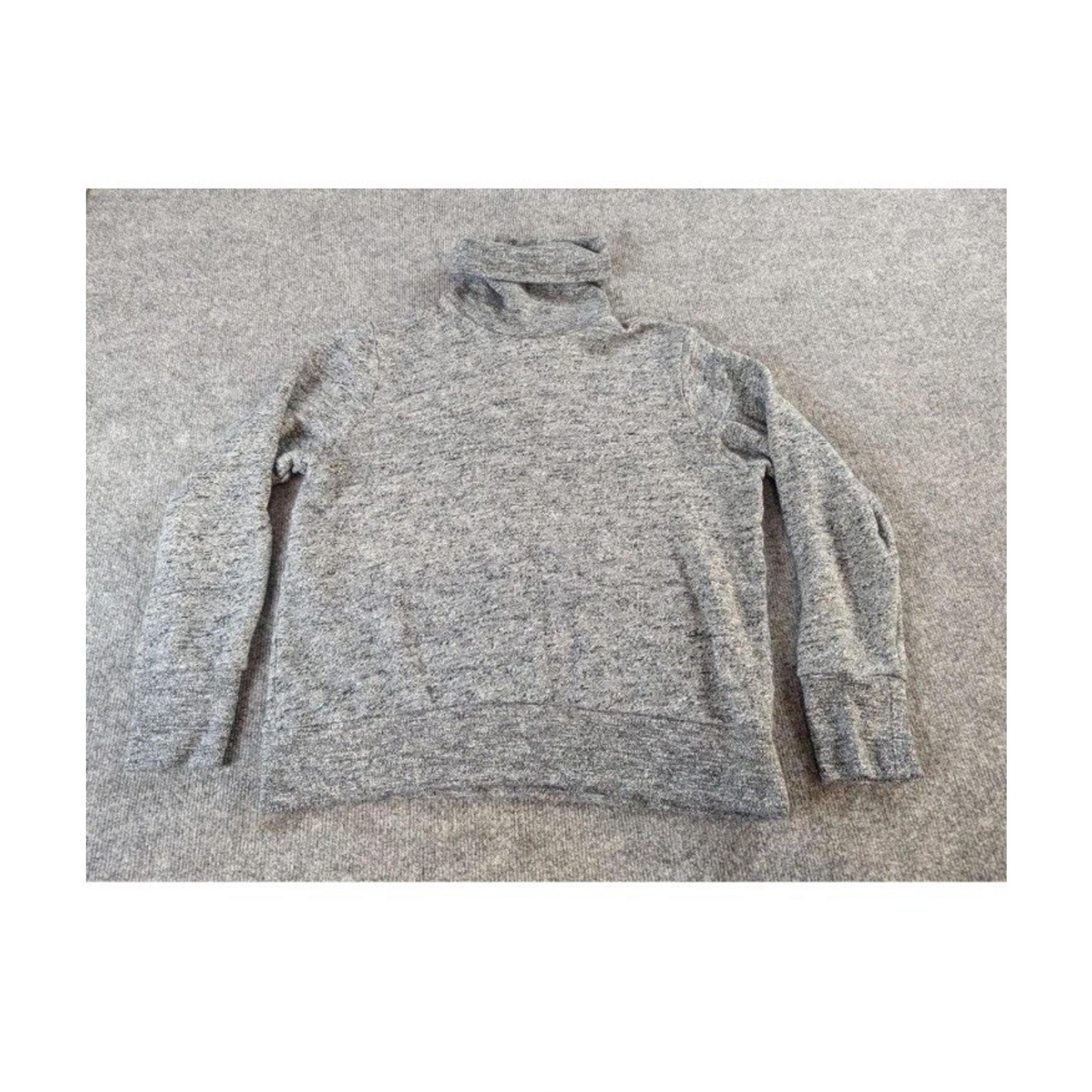J.Crew Sweater Women's S Grey Heathered Relaxed Turtleneck Roll Neck