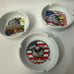 Lot of 3 vintage Harley Davidson ceramic Ashtarys o