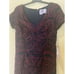 JS Collections V-Neck Blue Maroon Lace Dress Size 10 NWT