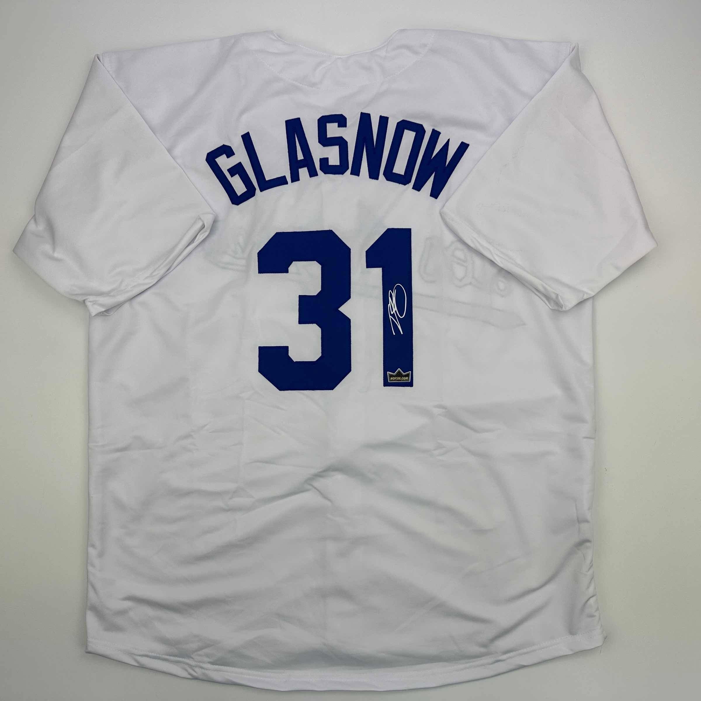 Facsimile Autographed Tyler Glasnow Los Angeles LA White Auto Jersey Size Men'