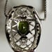 Natural Peridot Earrings and Pendant 925 Sterling Silver Set