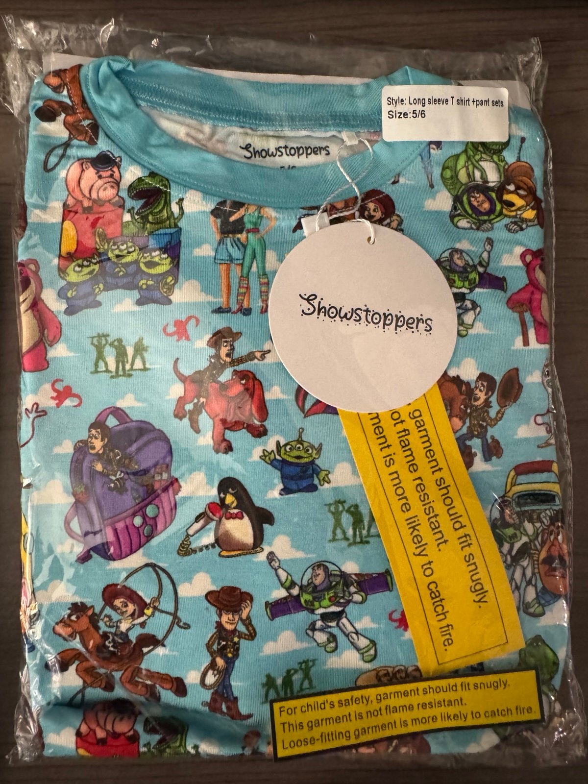 Showstoppers Toy Story two piece pajamas long sleeve