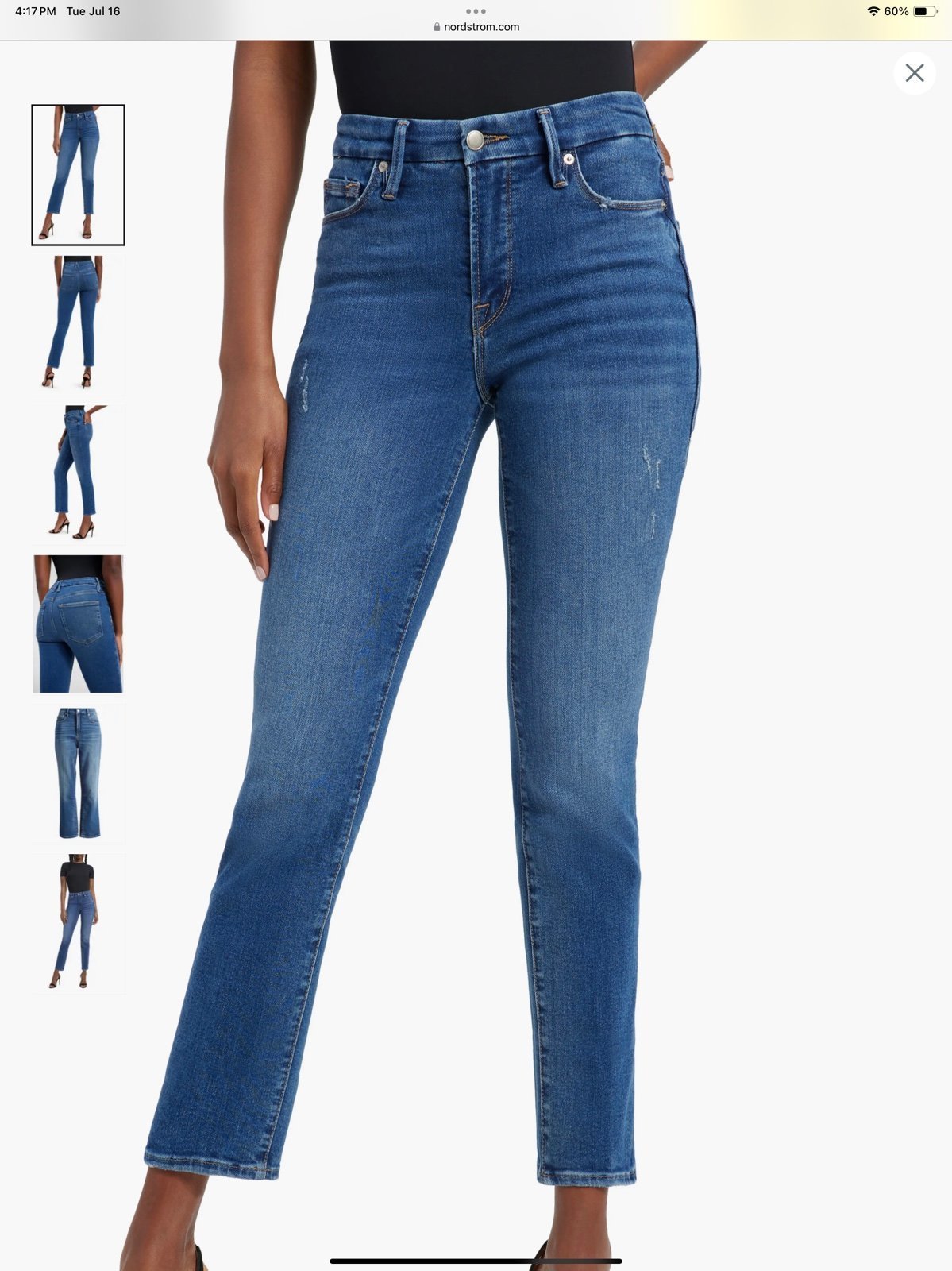 New Good American Good Legs Straight Jeans